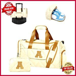 TSA-Approved Weekender Duffel Bag with Shoe Compartment, Waterproof Pocket
